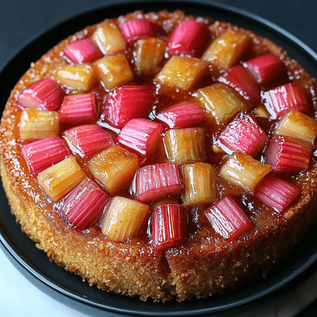 Rhubarb Upside-Down Cake