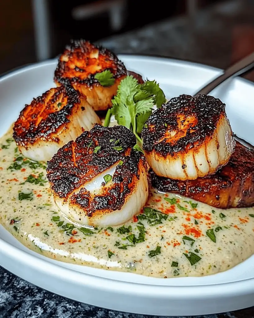 Seared Scallops with Zesty Cilantro Lime Sauce