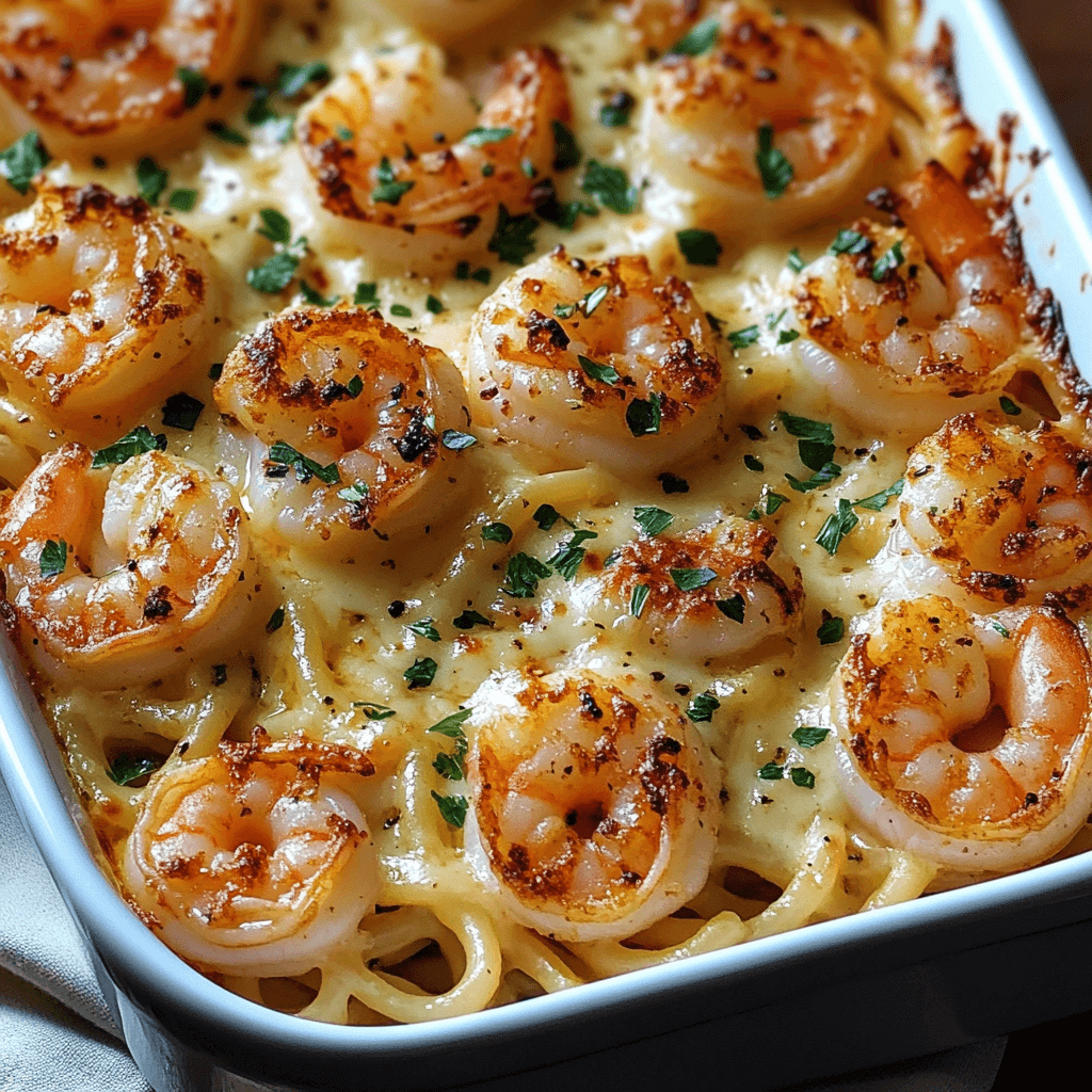 Shrimp Scampi Pasta Bake