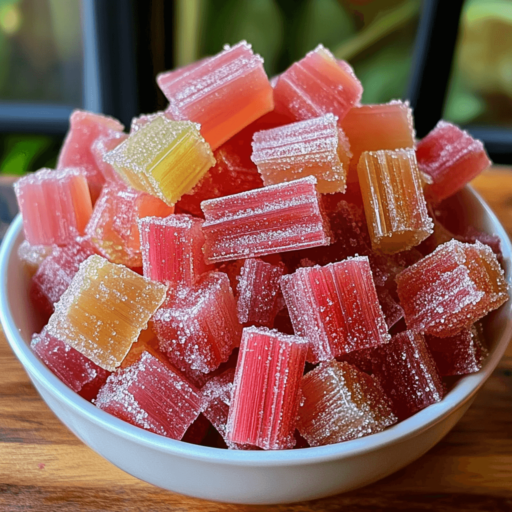 Simply Divine Candied Rhubarb