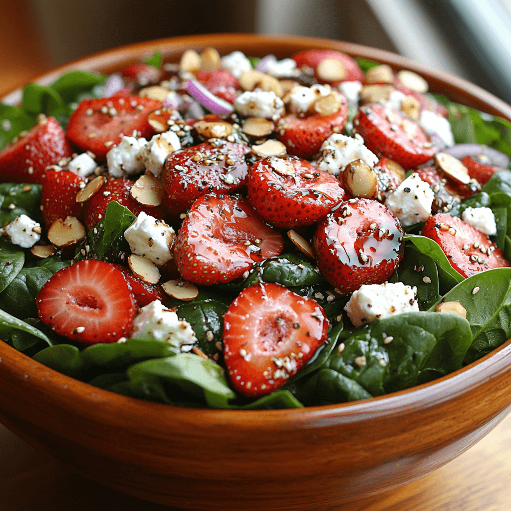 Strawberry Spinach Salad with Feta