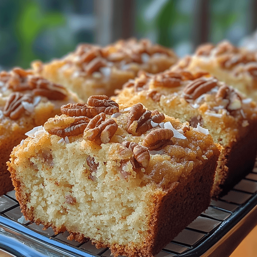 Tropical Toasted Coconut Pecanbread