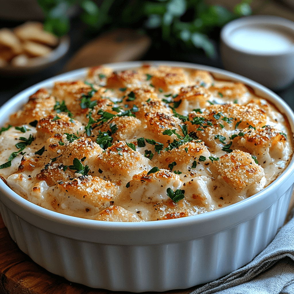 Ultimate Creamy Ritz Cracker Chicken Casserole