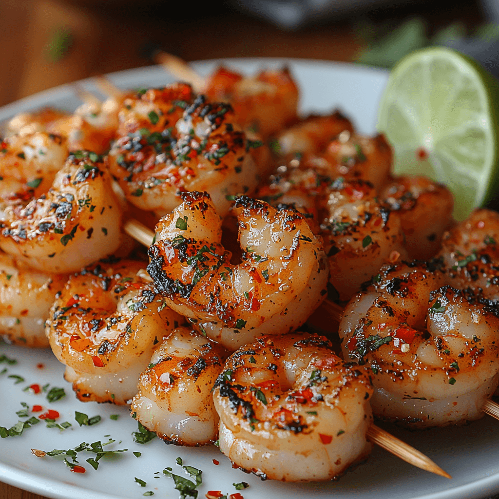 Zesty & Flavorful Chili-Lime Shrimp Skewers