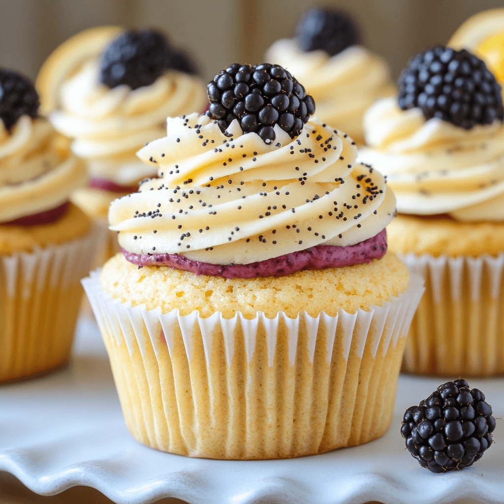 Zesty Lemon Poppy Seed Cupcakes