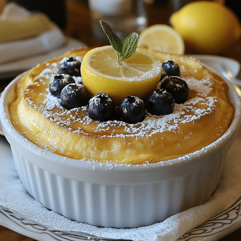Blueberry Lemon Soufflé