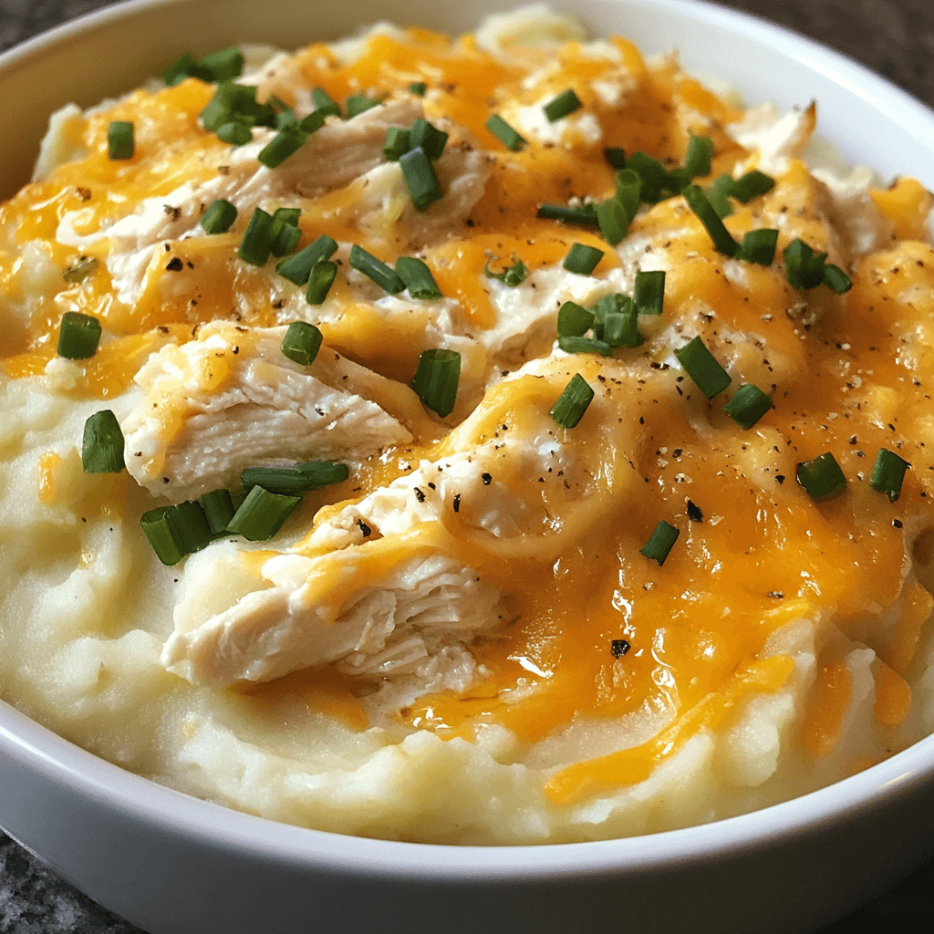 Cheesy Chicken and Mashed Potato Casserole