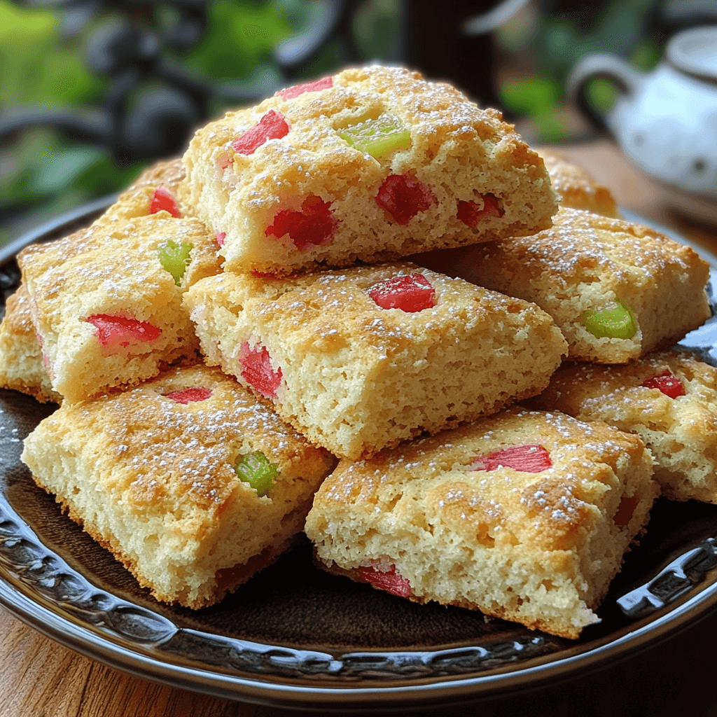 Easy Rhubarb Scones