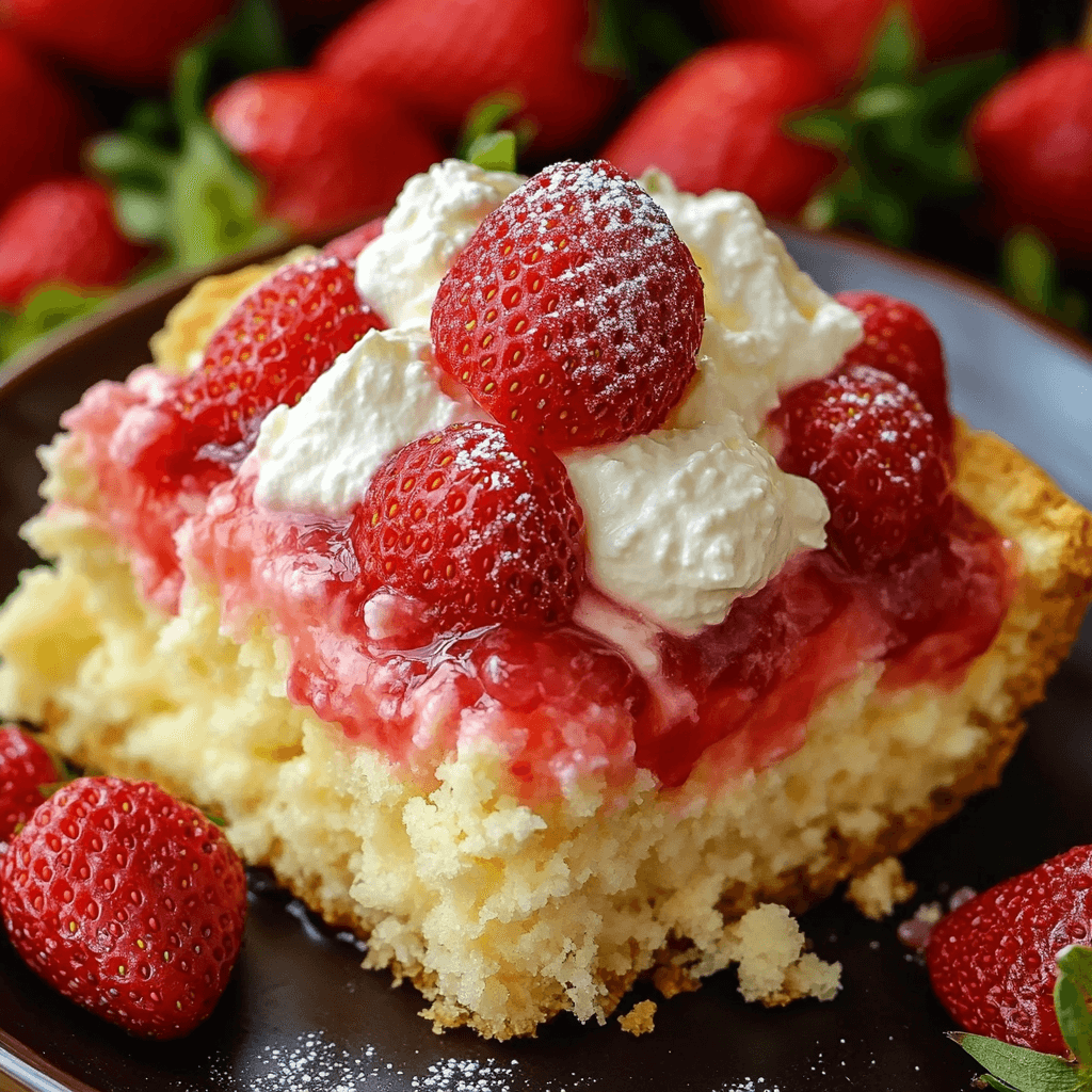Strawberry Cheesecake Dump Cake