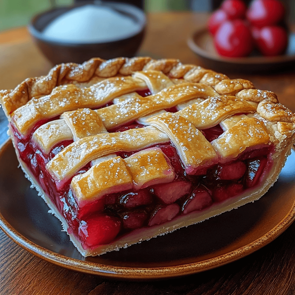 Cherry Rhubarb Pie