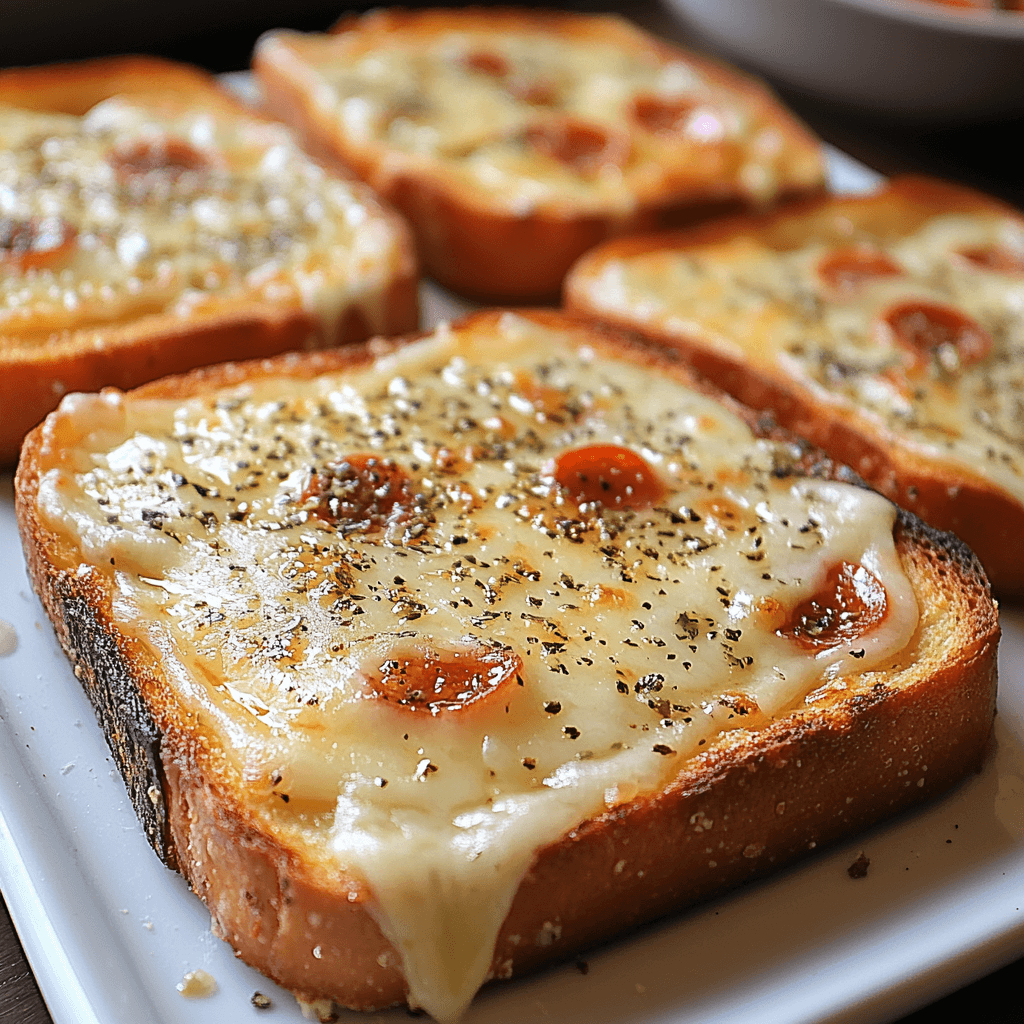 Garlic Toast Pizzas