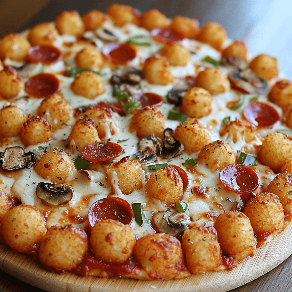 Insanely Delicious Tater Tot Pizza