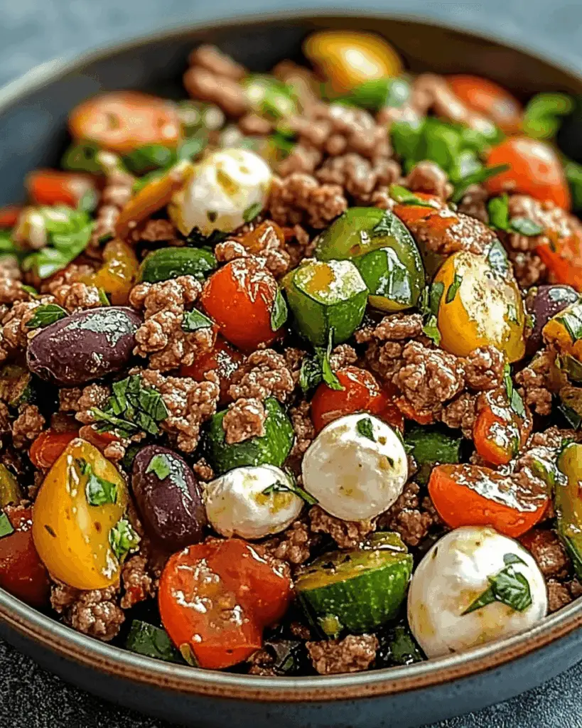 Mediterranean Ground Beef Stir-Fry