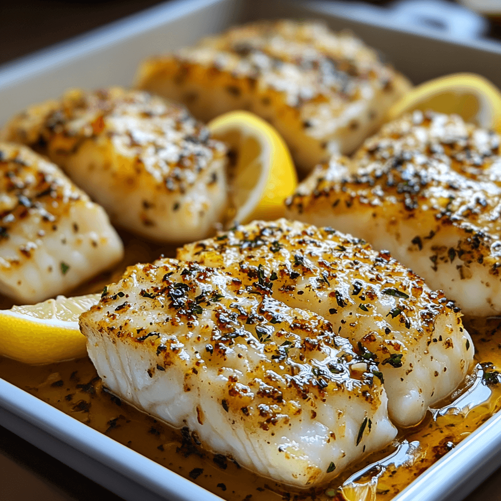 Baked Cod with Lemon and Garlic
