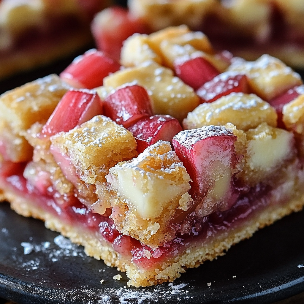 Rhubarb Shortbread Bars
