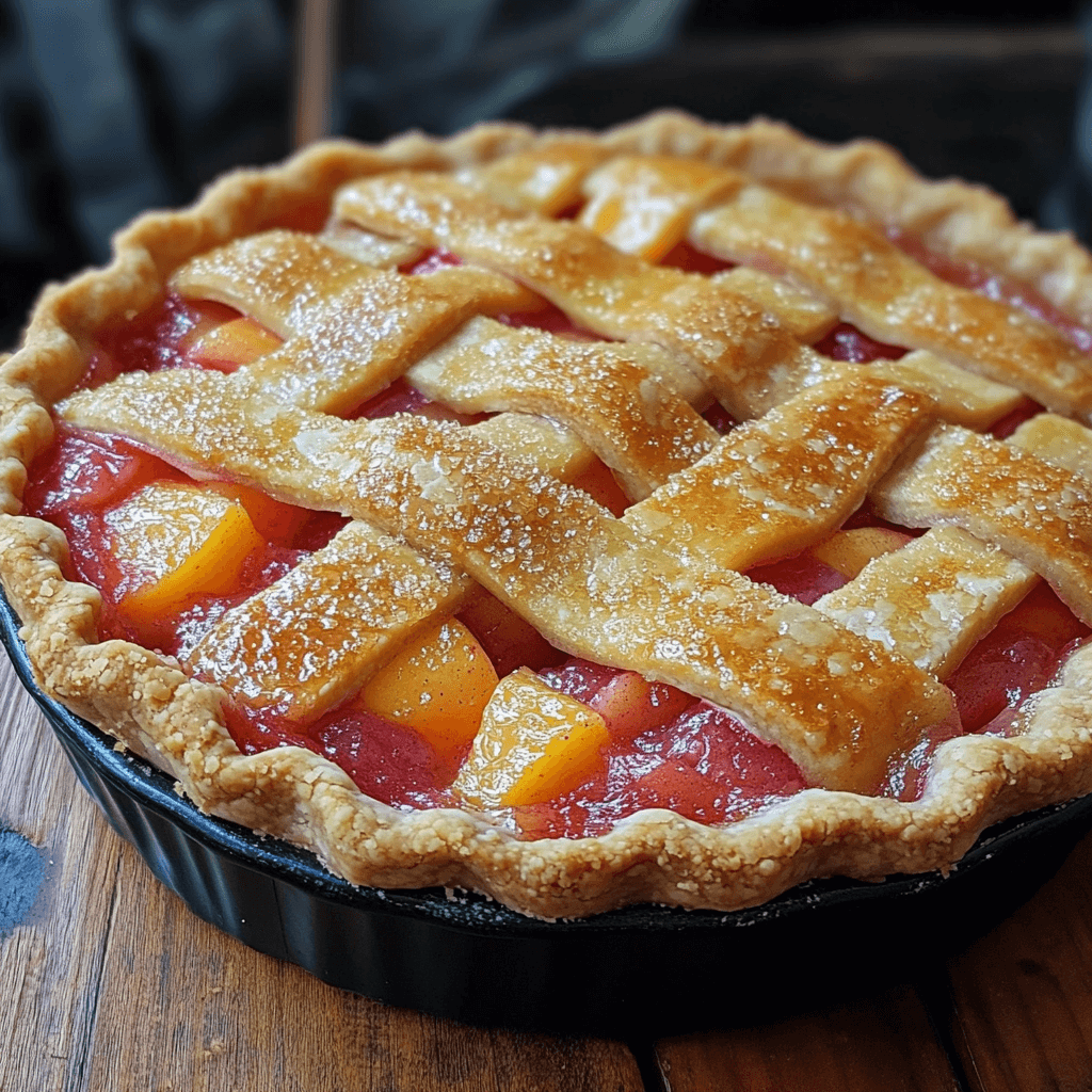 Peach Rhubarb Pie