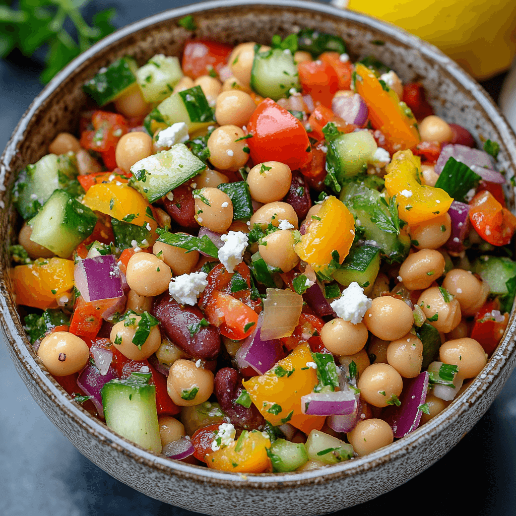 Mediterranean Dense Bean Salad