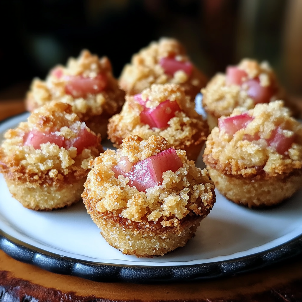 Buttery Rhubarb Crumble Bites (5-Ingredient Magic!)