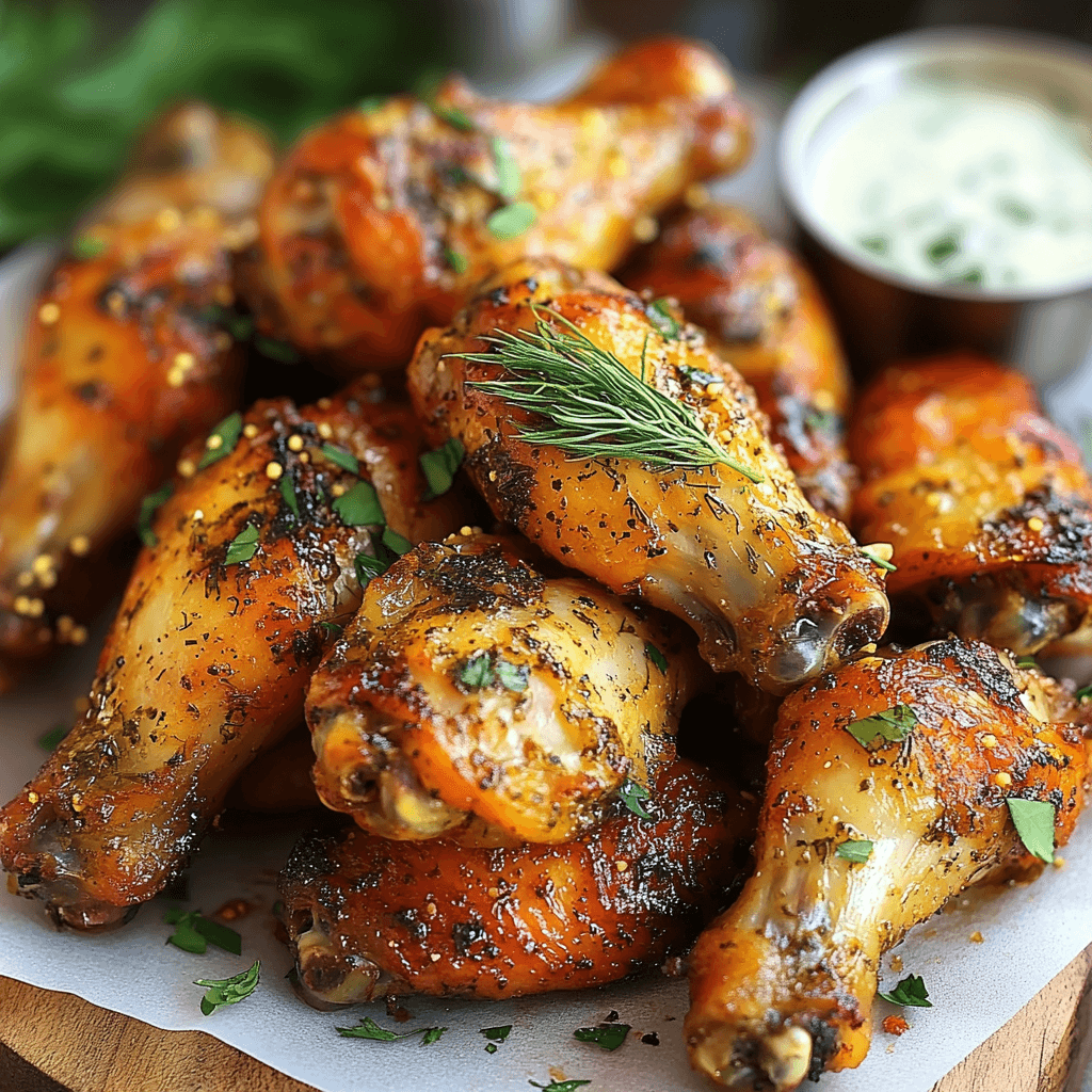 Delicious Dill Pickle Ranch Chicken Wings