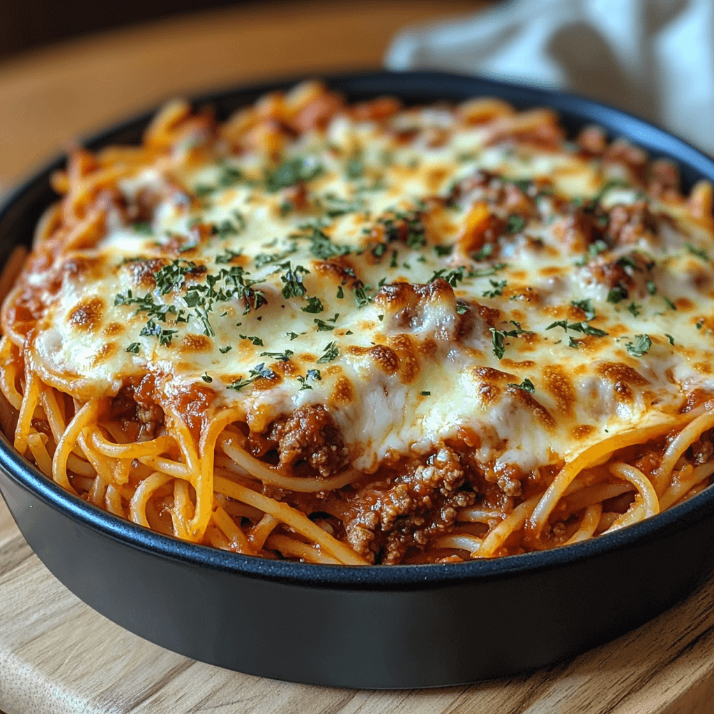 Baked Cream Cheese Spaghetti Casserole Heaven