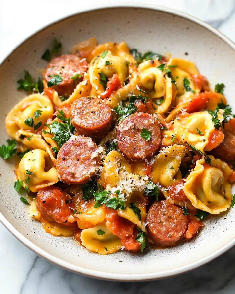One Pan Tortellini with Sausage First Image First Image