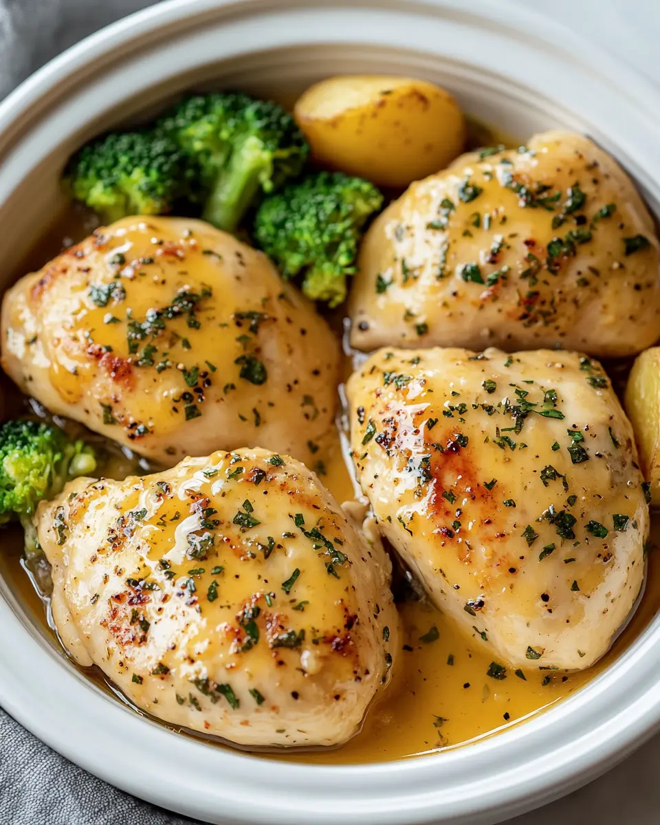 Crockpot Lemon Garlic Butter Chicken First Image First Image