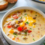 Crockpot Cheeseburger Soup First Image First Image