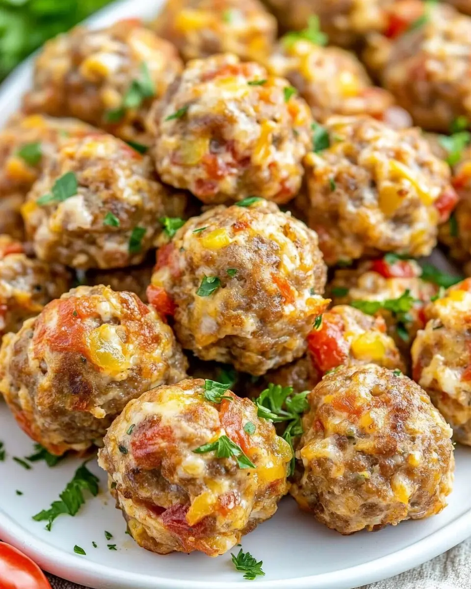 Rotel Cream Cheese Sausage Balls First Image First Image