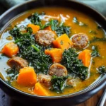 Hearty Sausage Sweet Potato Kale Soup First Image First Image