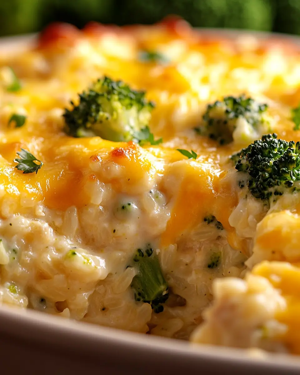 Broccoli Rice Chicken and Cheese Casserole First Image First Image