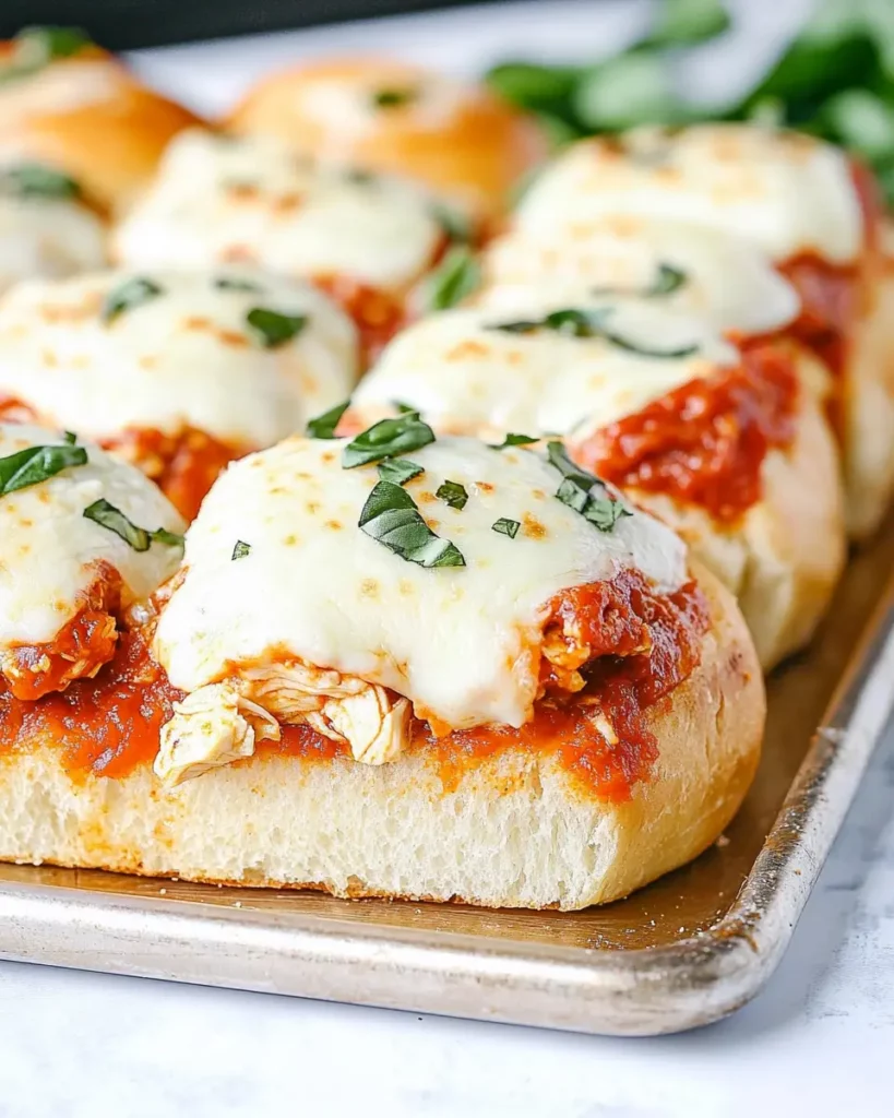 Mini Chicken Parm Sliders on Hawaiian Rolls for Easy Dinners First Image First Image