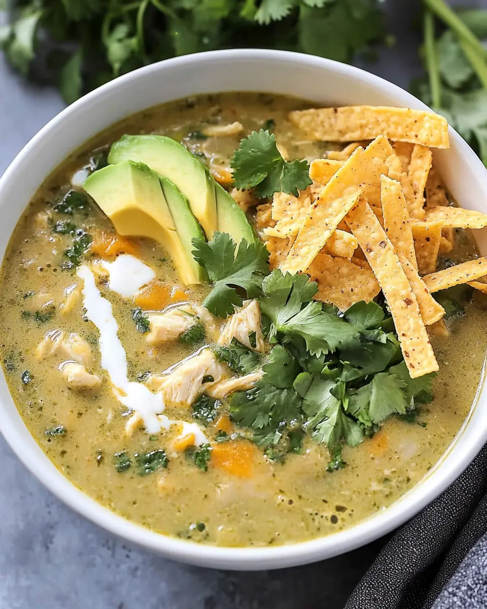 Easy Green Enchilada Chicken Soup First Image First Image