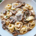 Creamy Mushroom Tortellini Alfredo First Image First Image
