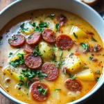 Spanish Potato Soup with Chorizo First Image First Image