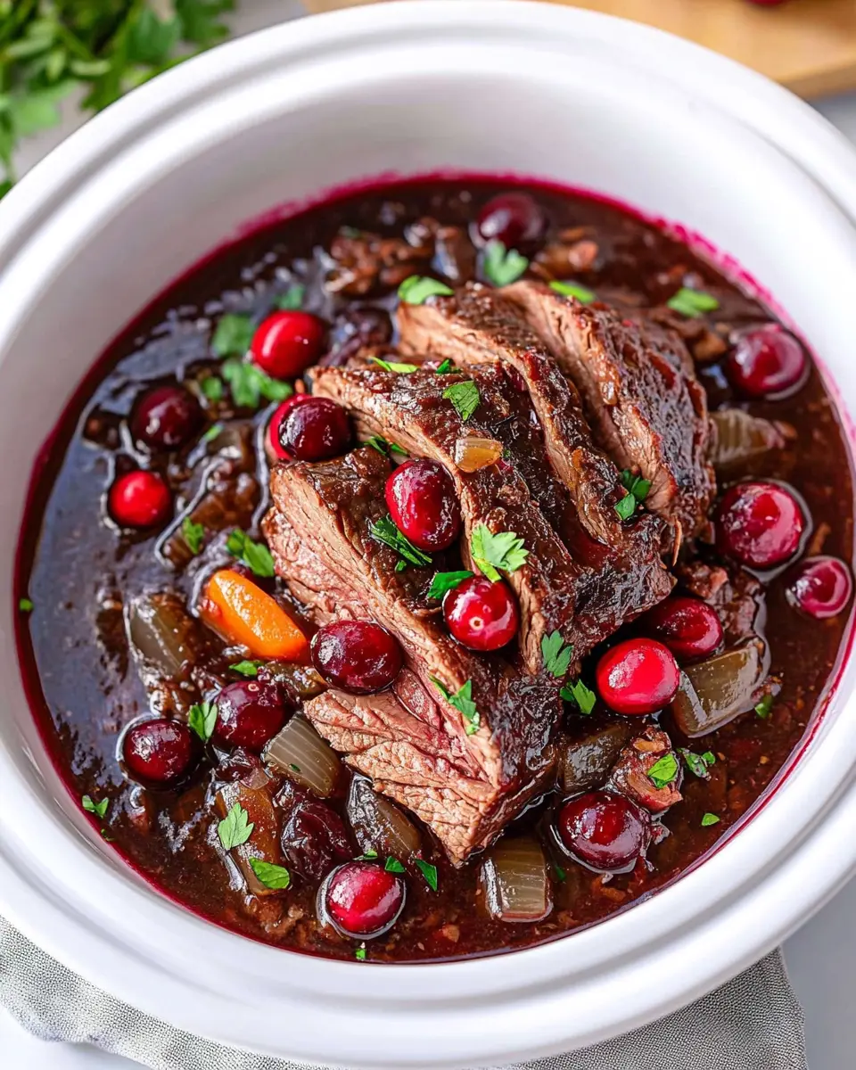 Crockpot Cranberry Pot Roast First Image First Image