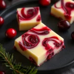 Cranberry Swirl White Chocolate Fudge First Image First Image