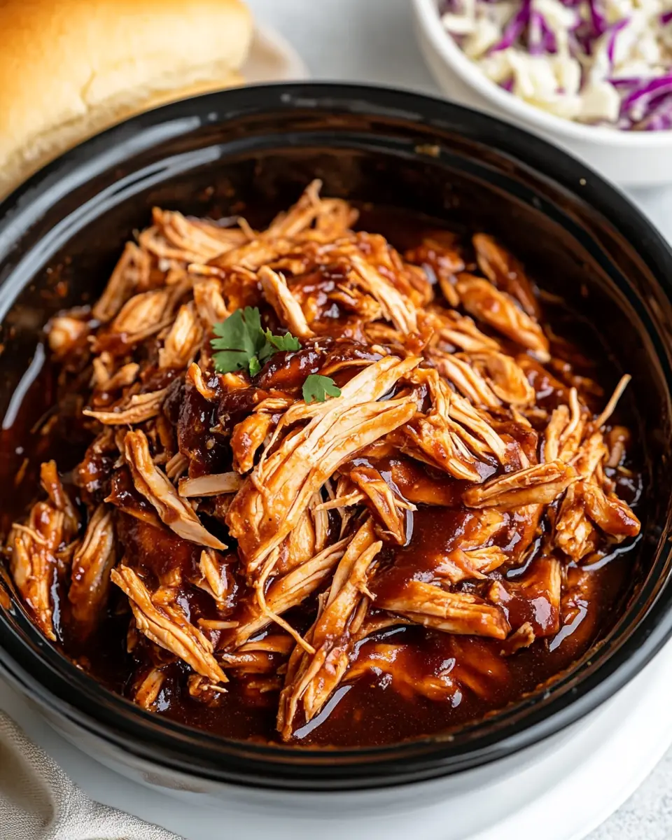 Crockpot BBQ Pulled Chicken First Image First Image