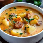 Spicy Cajun Sausage Potato Soup First Image First Image