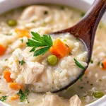 Crockpot Chicken & Rice Soup First Image First Image