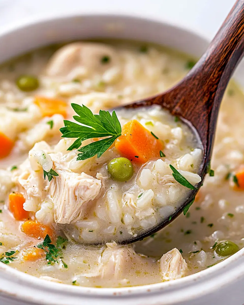Crockpot Chicken & Rice Soup First Image First Image