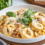 Slow Cooker Creamy Ranch Beef Tortellini First Image First Image