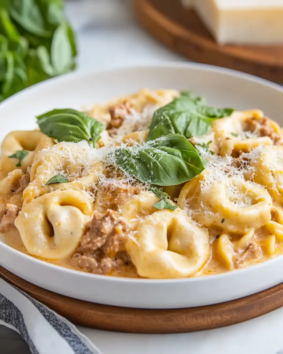 Slow Cooker Creamy Ranch Beef Tortellini First Image First Image