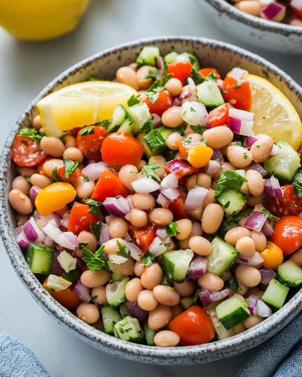 Mediterranean Dense Bean Salad First Image First Image