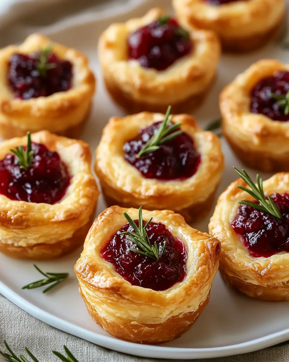Cranberry Brie Puff Pastry Cups First Image First Image