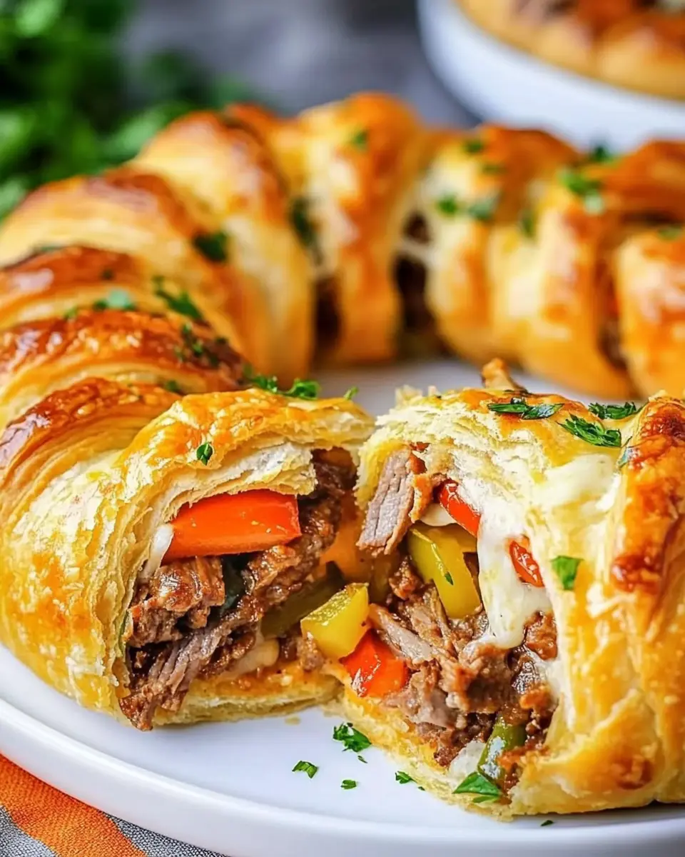 Philly Cheesesteak Crescent Ring First Image First Image