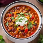 Easy Crockpot Turkey Chili First Image First Image