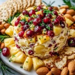 Cranberry Pineapple Holiday Party Cheeseball First Image First Image