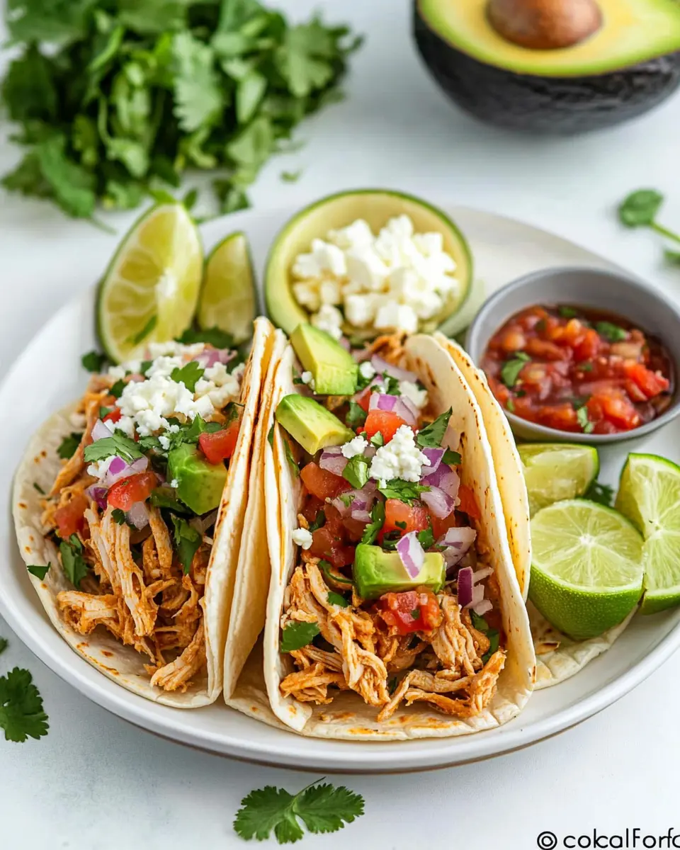 Instant Pot Chicken Tacos First Image First Image