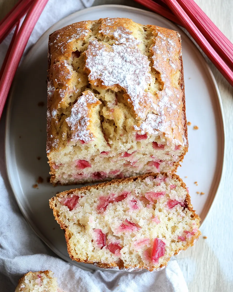 Sourdough Rhubarb Quick Bread First Image First Image