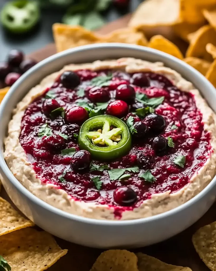 Spicy Cranberry Jalapeño Dip with Cream Cheese First Image First Image
